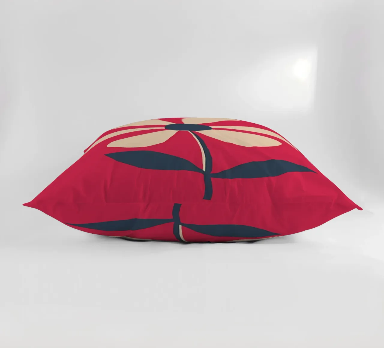 Fiore retrò a forma di margherita in rosso cuscino da diedrich
