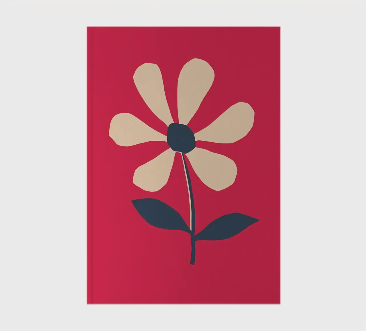 Retro Daisy Flower in Red notebook by diedrich