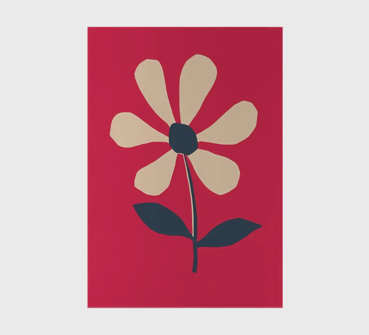 Retro Daisy Flower in Red notebook by diedrich