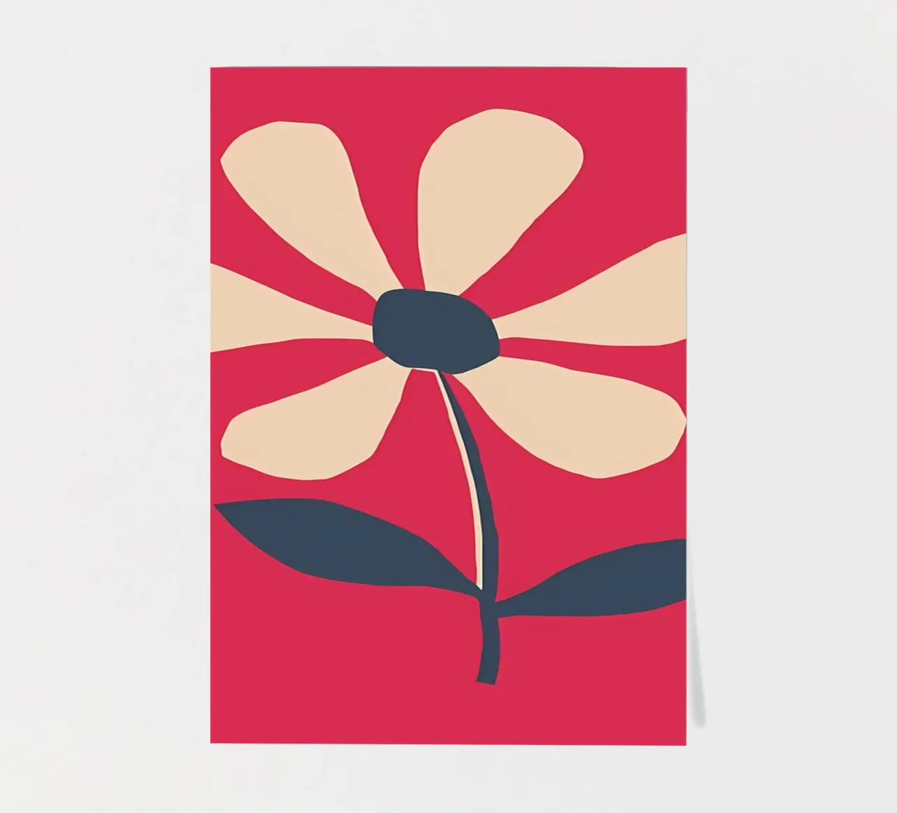 Retro Daisy Flower in Red sticker sheet by diedrich