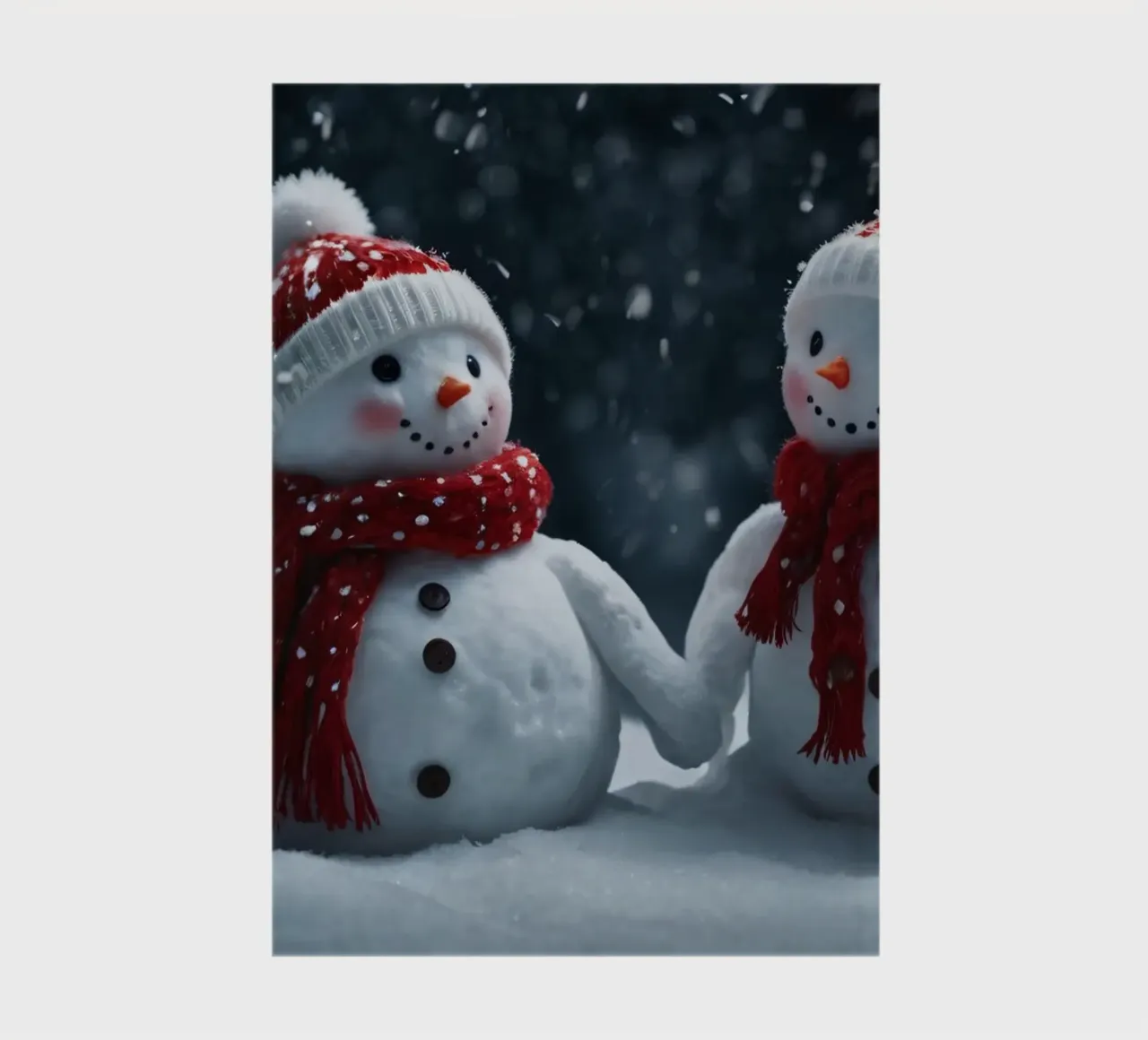 Due allegri pupazzi di neve che indossano cappelli e sciarpe rosse e bianche diario da DesignDoodle