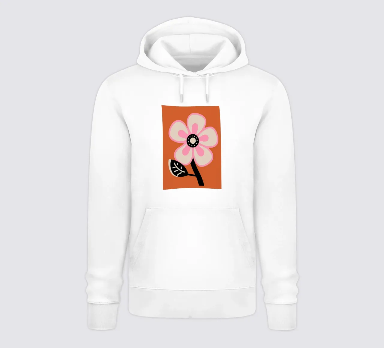 Groovy Retro Flower 70s Aesthetic in Pink and Orange sweat à capuche de diedrich