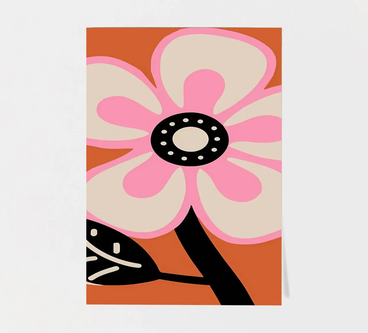 Groovy Retro Flower 70s Aesthetic in Pink and Orange sticker sheet by diedrich