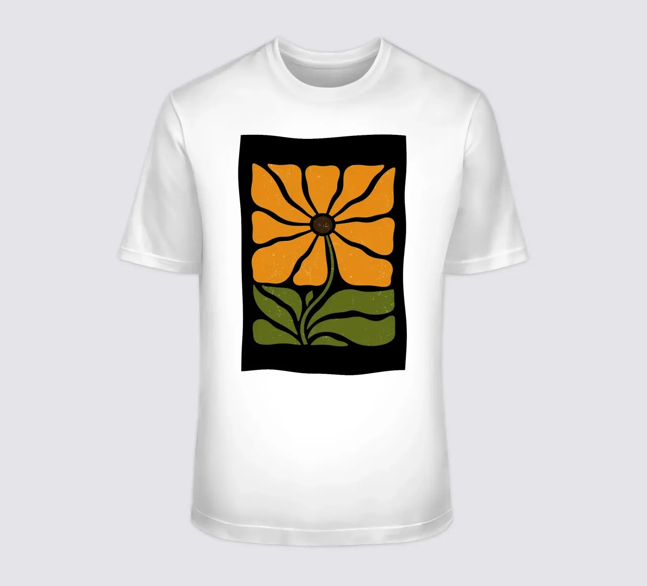 Illustrazione di fiori retrò t-shirt da diedrich