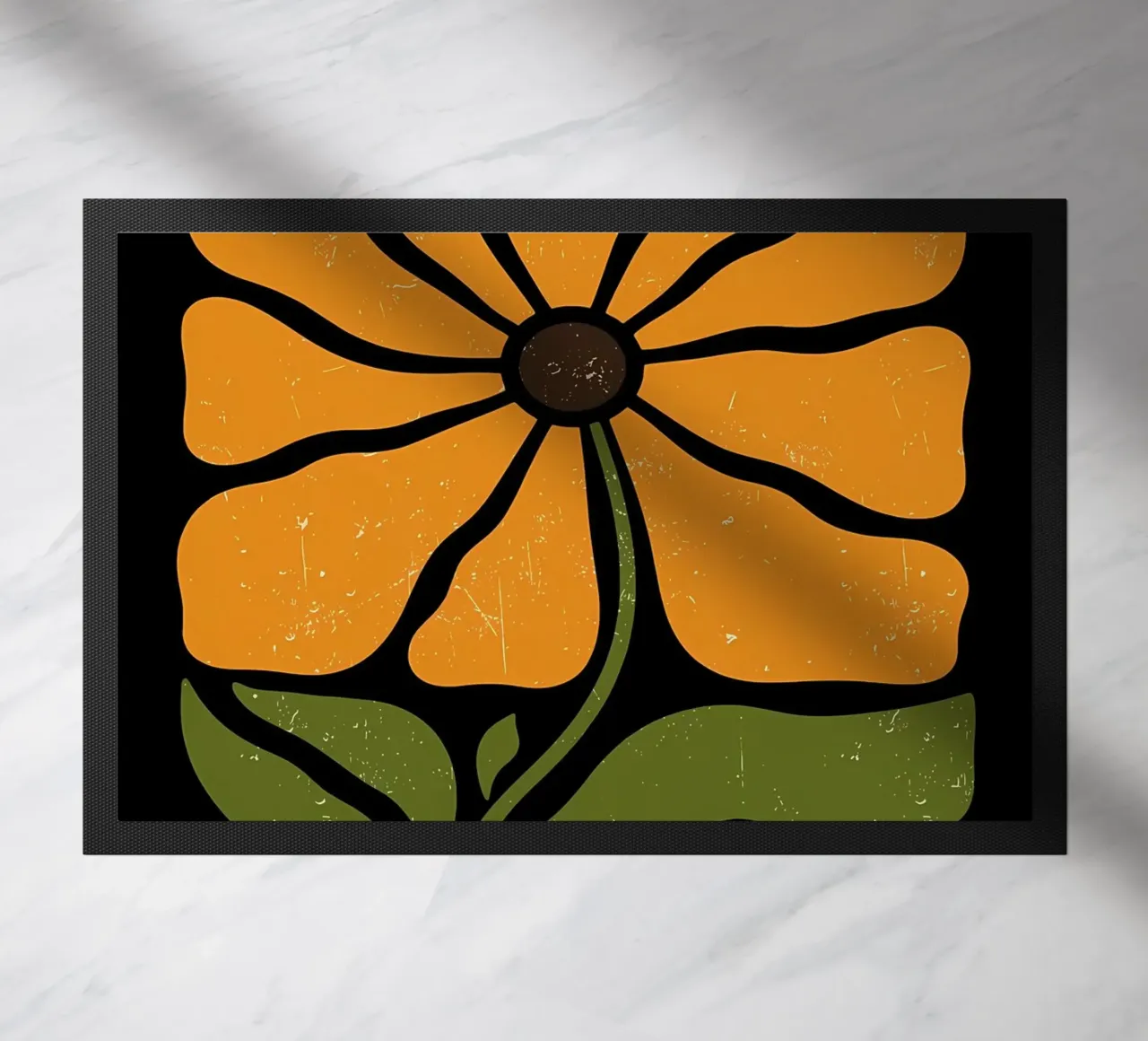 Illustrazione di fiori retrò zerbino da diedrich
