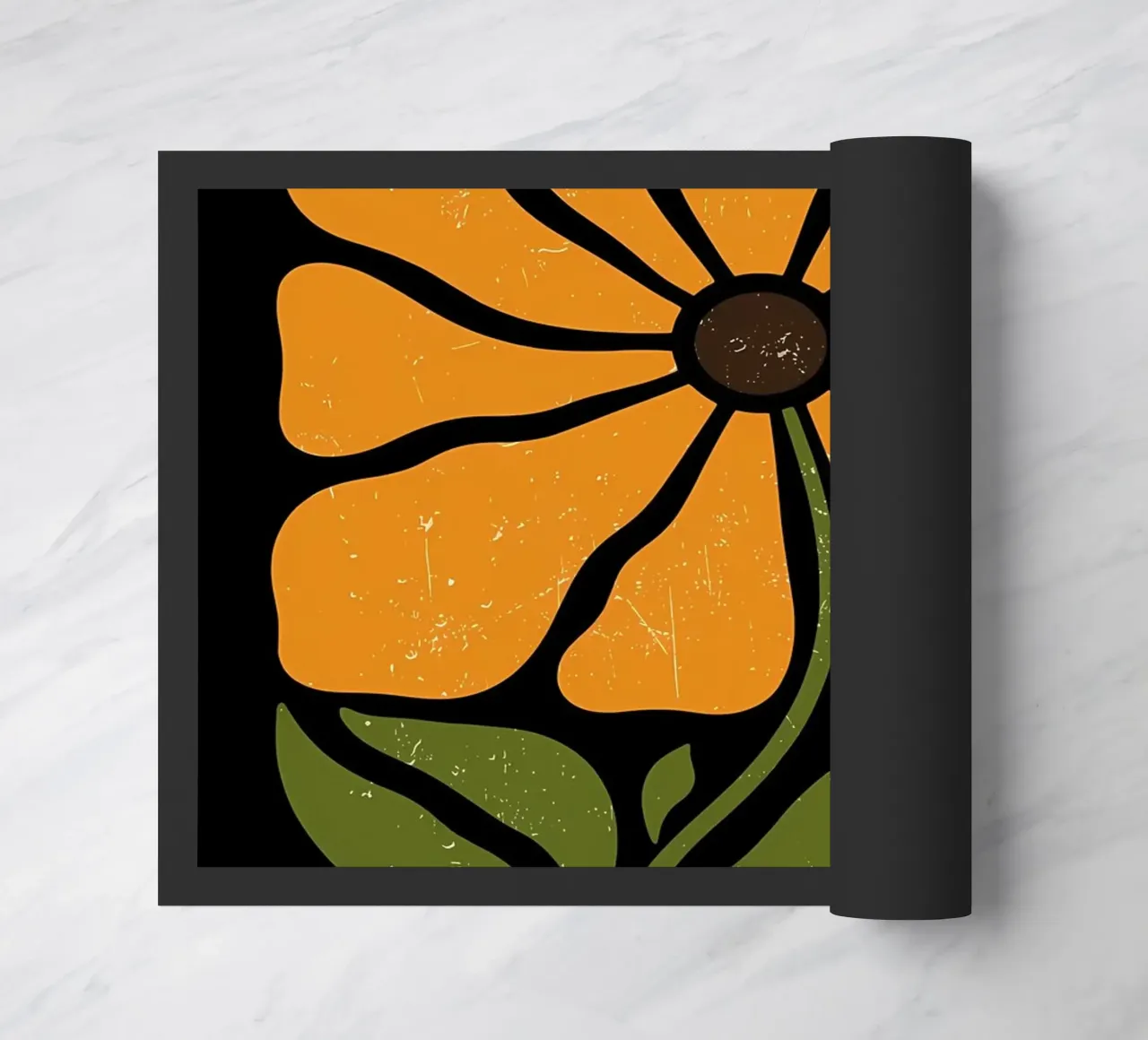 Illustrazione di fiori retrò zerbino da diedrich