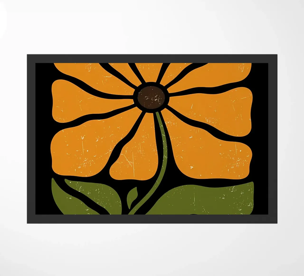 Illustrazione di fiori retrò zerbino da diedrich