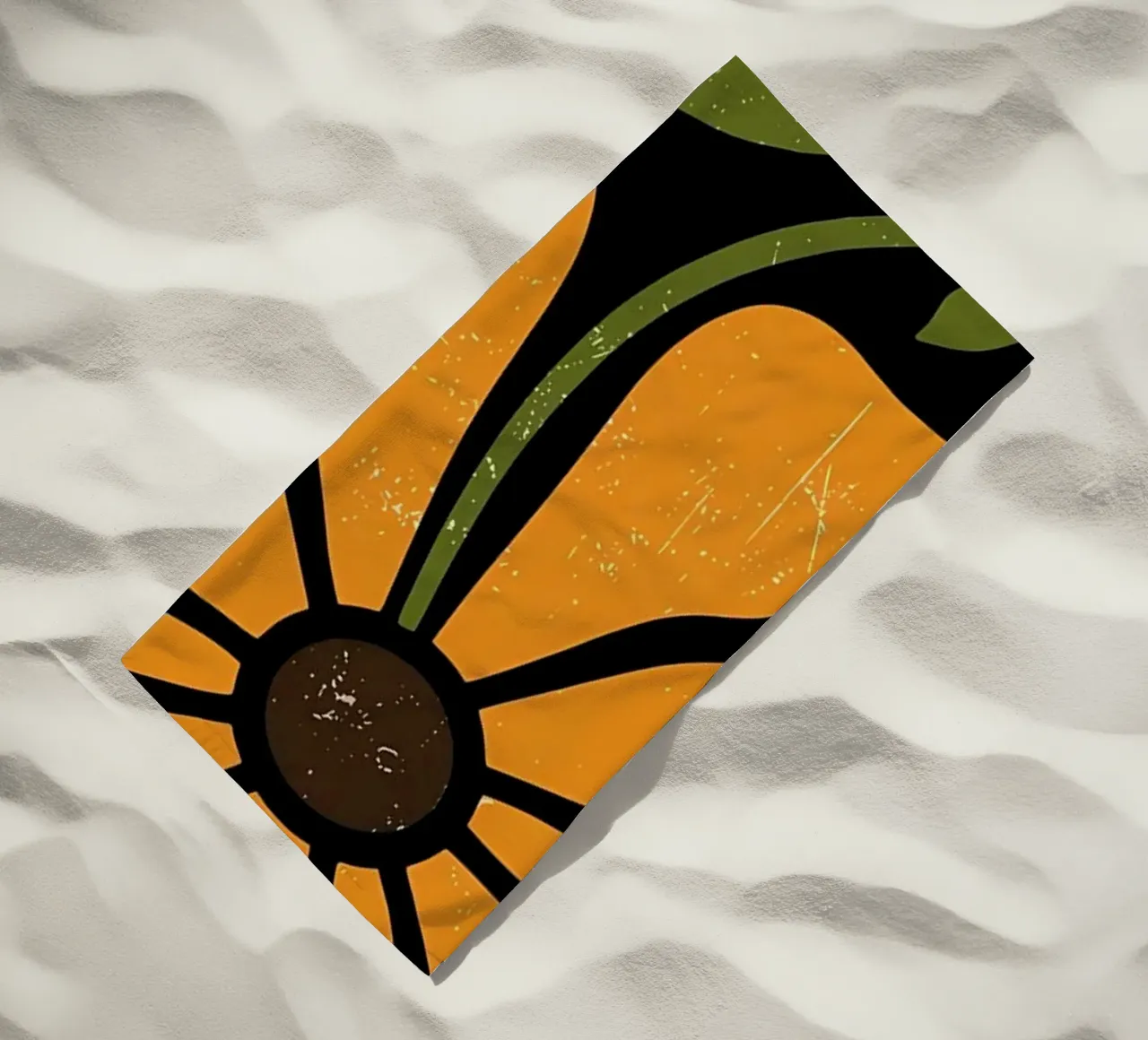 Illustrazione di fiori retrò telo mare da diedrich