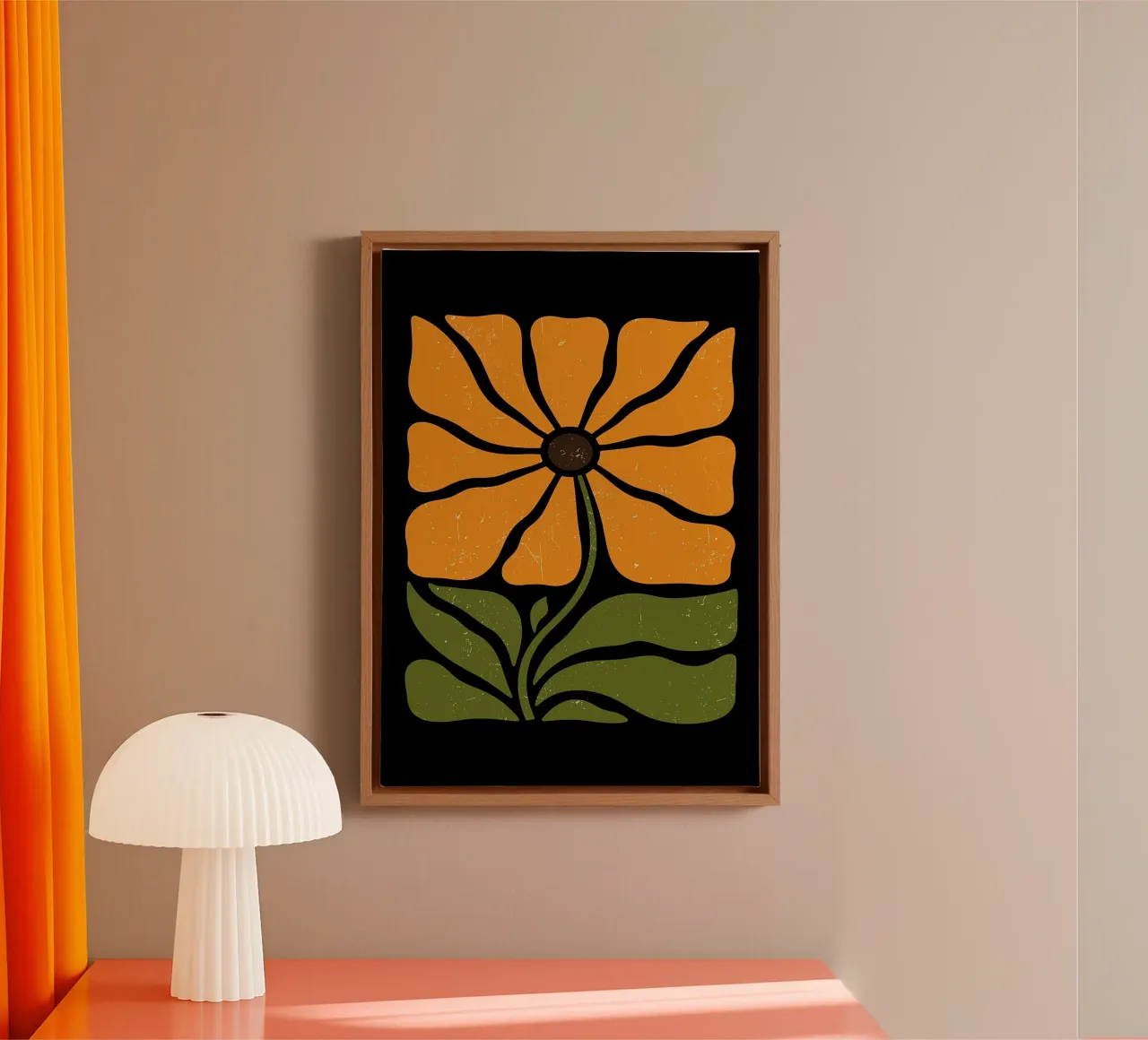 Illustrazione di fiori retrò tela con Cornice a cassetta da diedrich