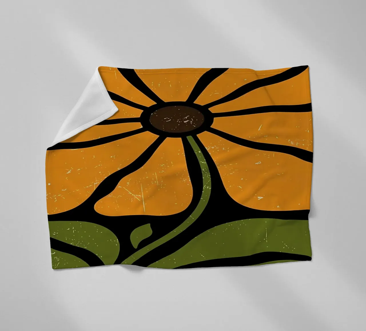 Illustrazione di fiori retrò coperta in pile da diedrich