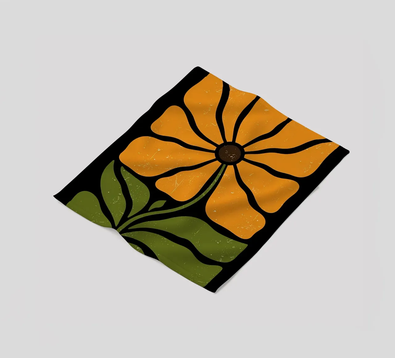 Illustrazione di fiori retrò coperta in pile da diedrich