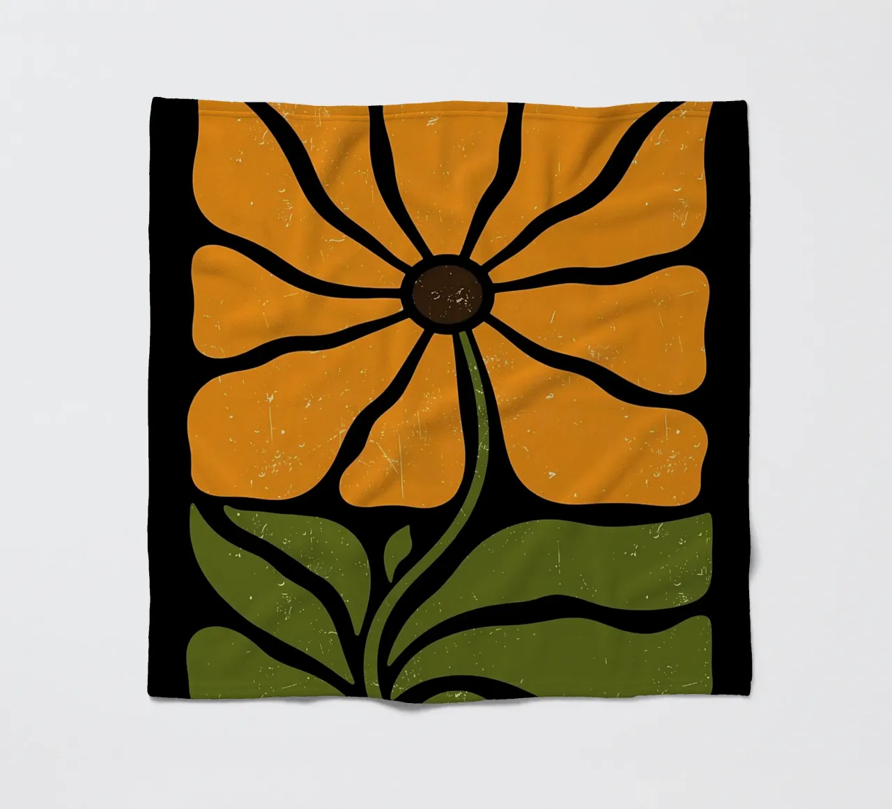 Illustrazione di fiori retrò coperta in pile da diedrich