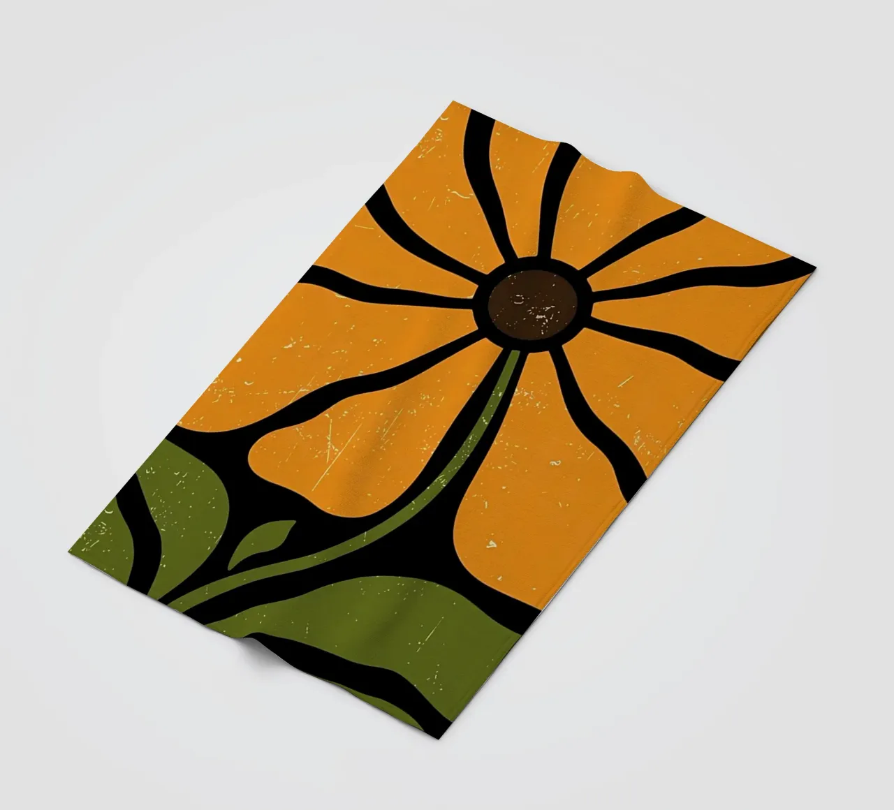 Illustrazione di fiori retrò coperta in pile da diedrich