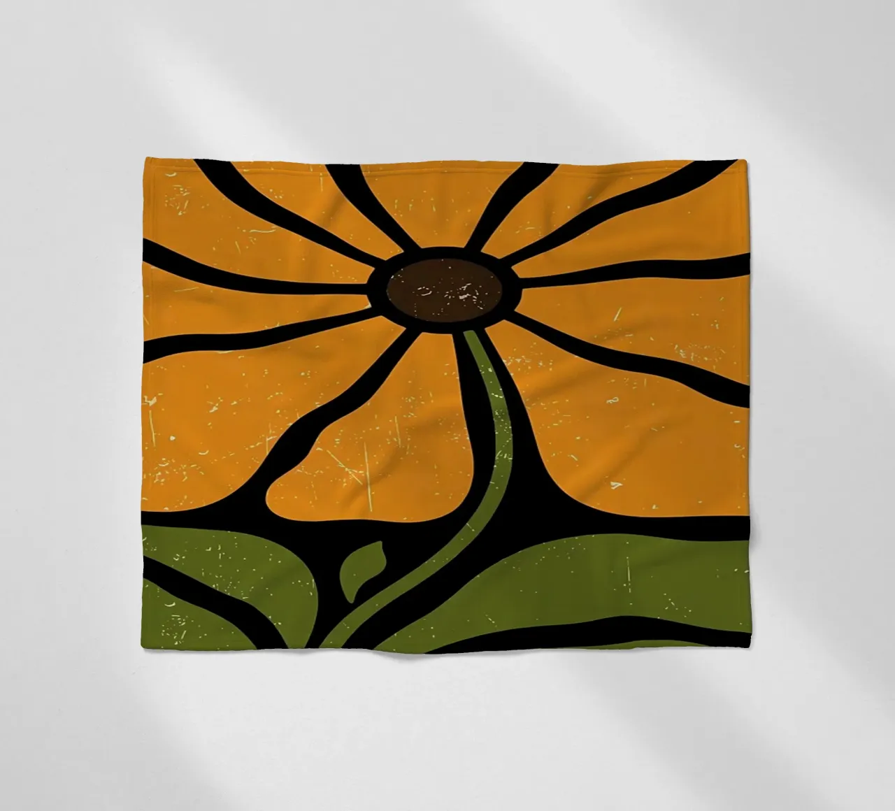 Illustrazione di fiori retrò coperta in pile da diedrich