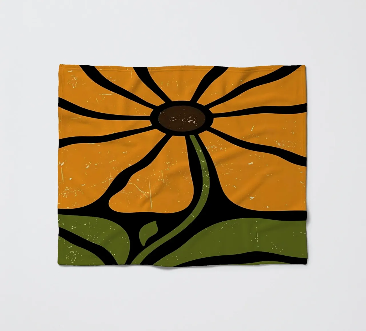 Illustrazione di fiori retrò coperta in pile da diedrich