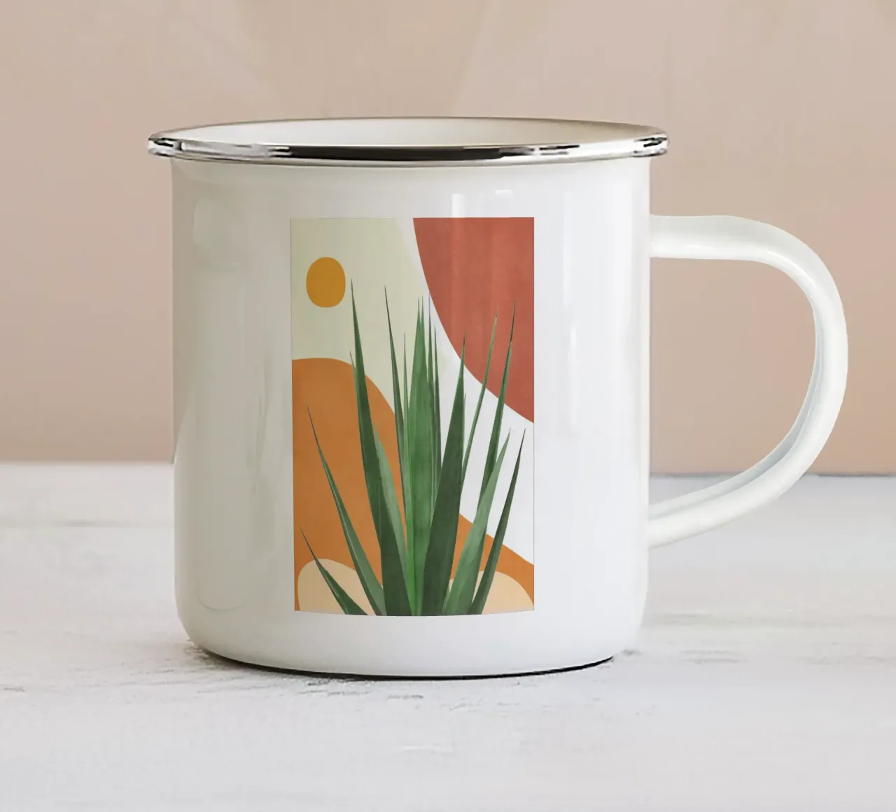Abstract Agave Plant tazza in smalto da Flow Line