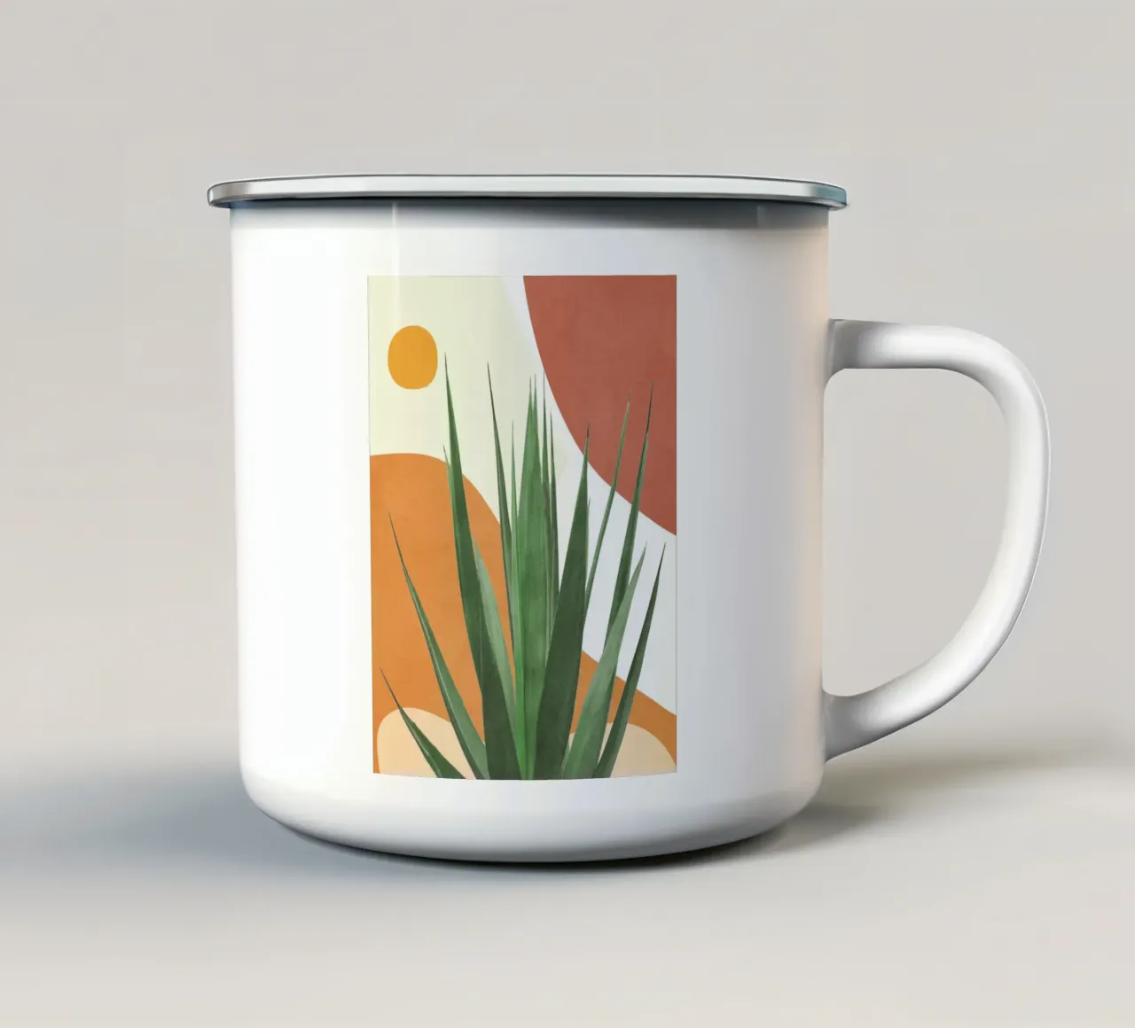 Abstract Agave Plant tazza in smalto da Flow Line