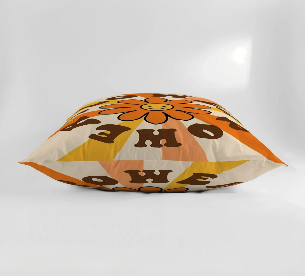 Flower Power Retro Art decorative cushion by diedrich