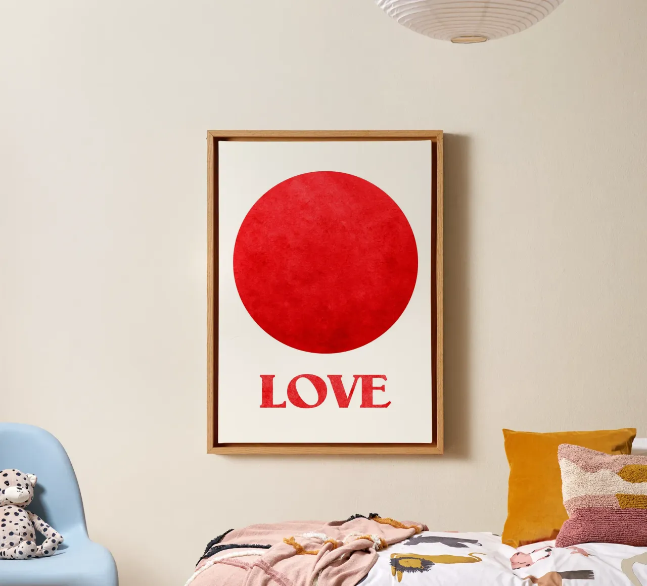 Circle of Love tela con Cornice a cassetta da lovely lines