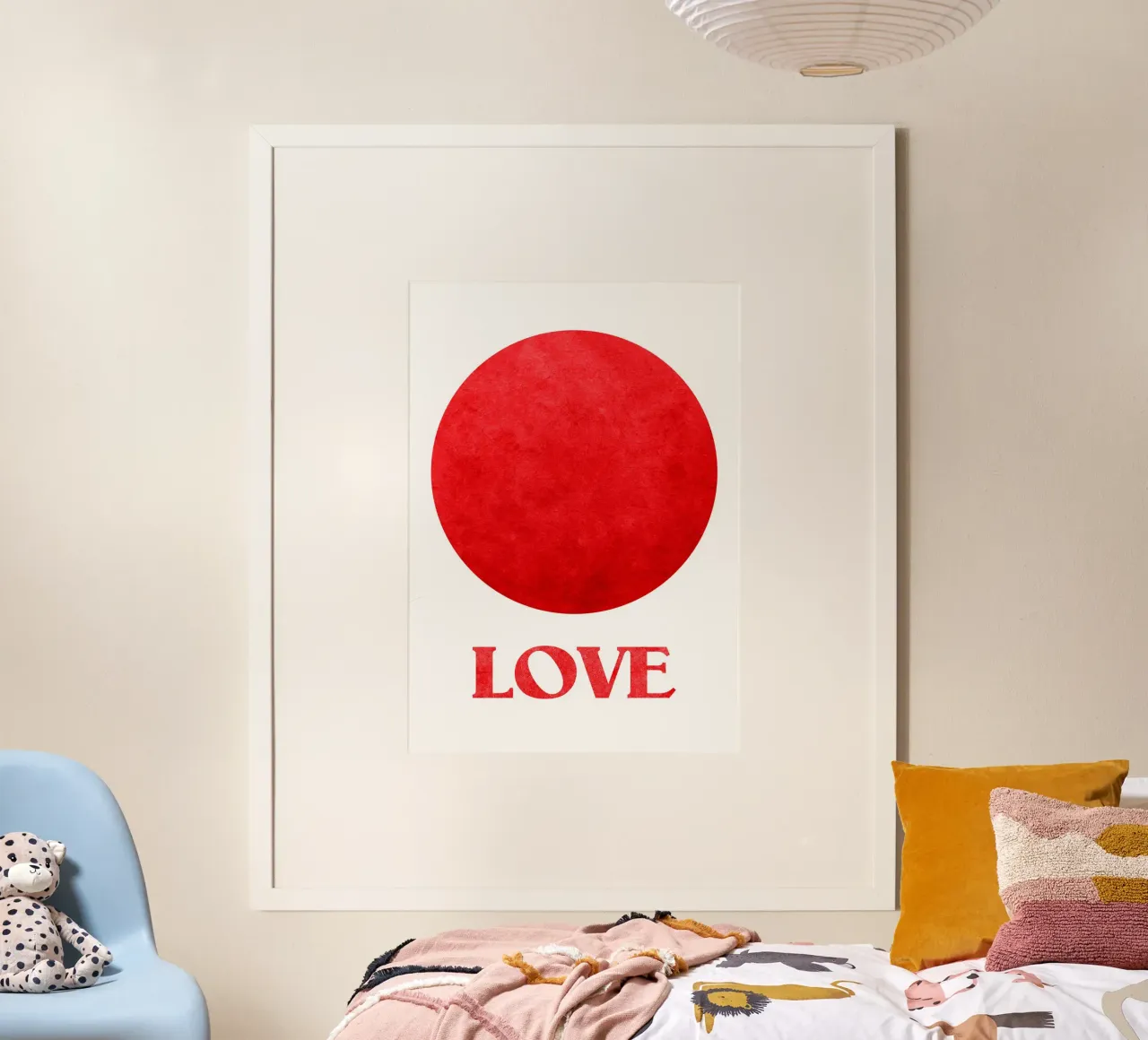 Circle of Love poster con telaio in alluminio da lovely lines