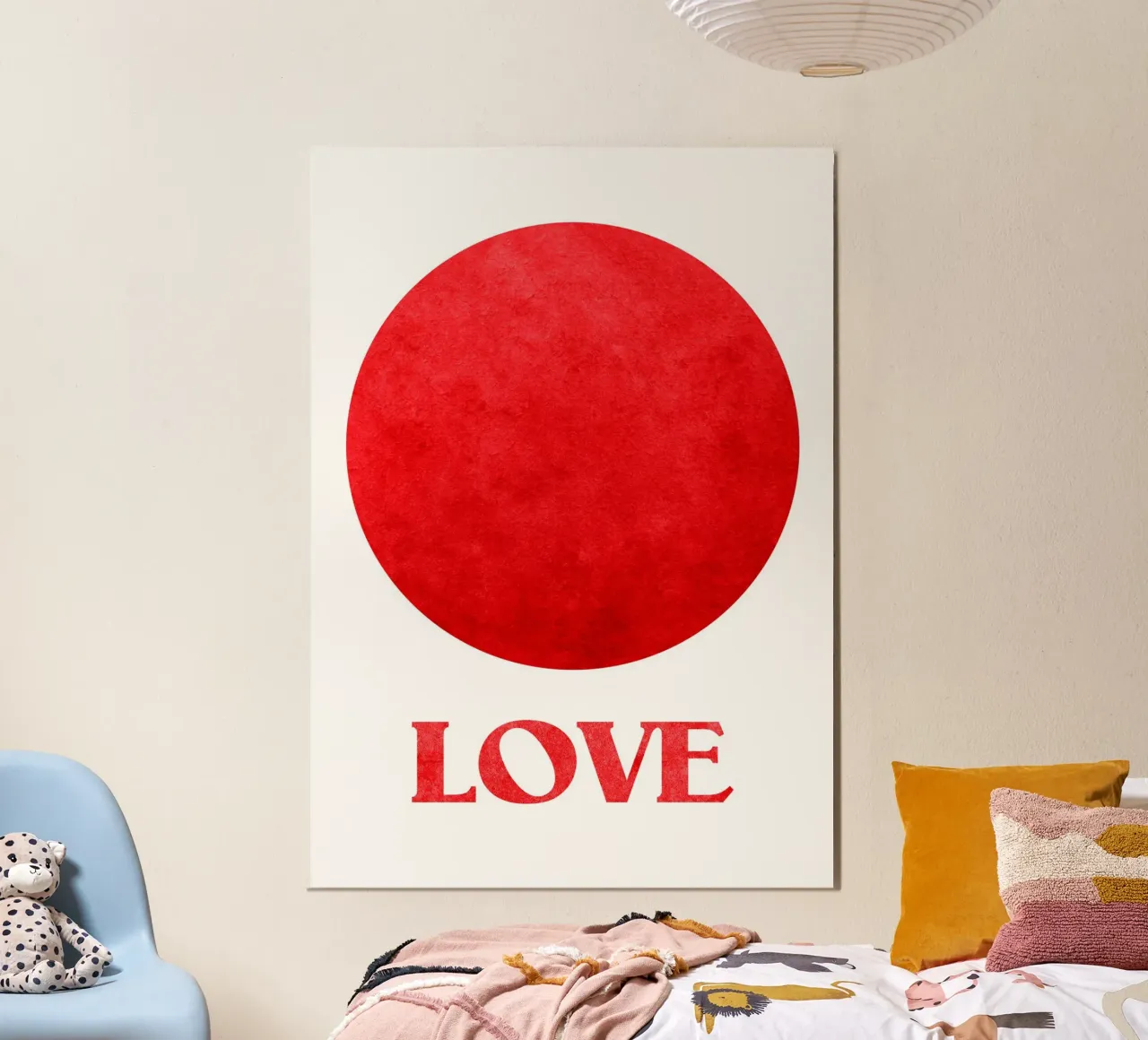 Circle of Love poster con telaio in alluminio da lovely lines