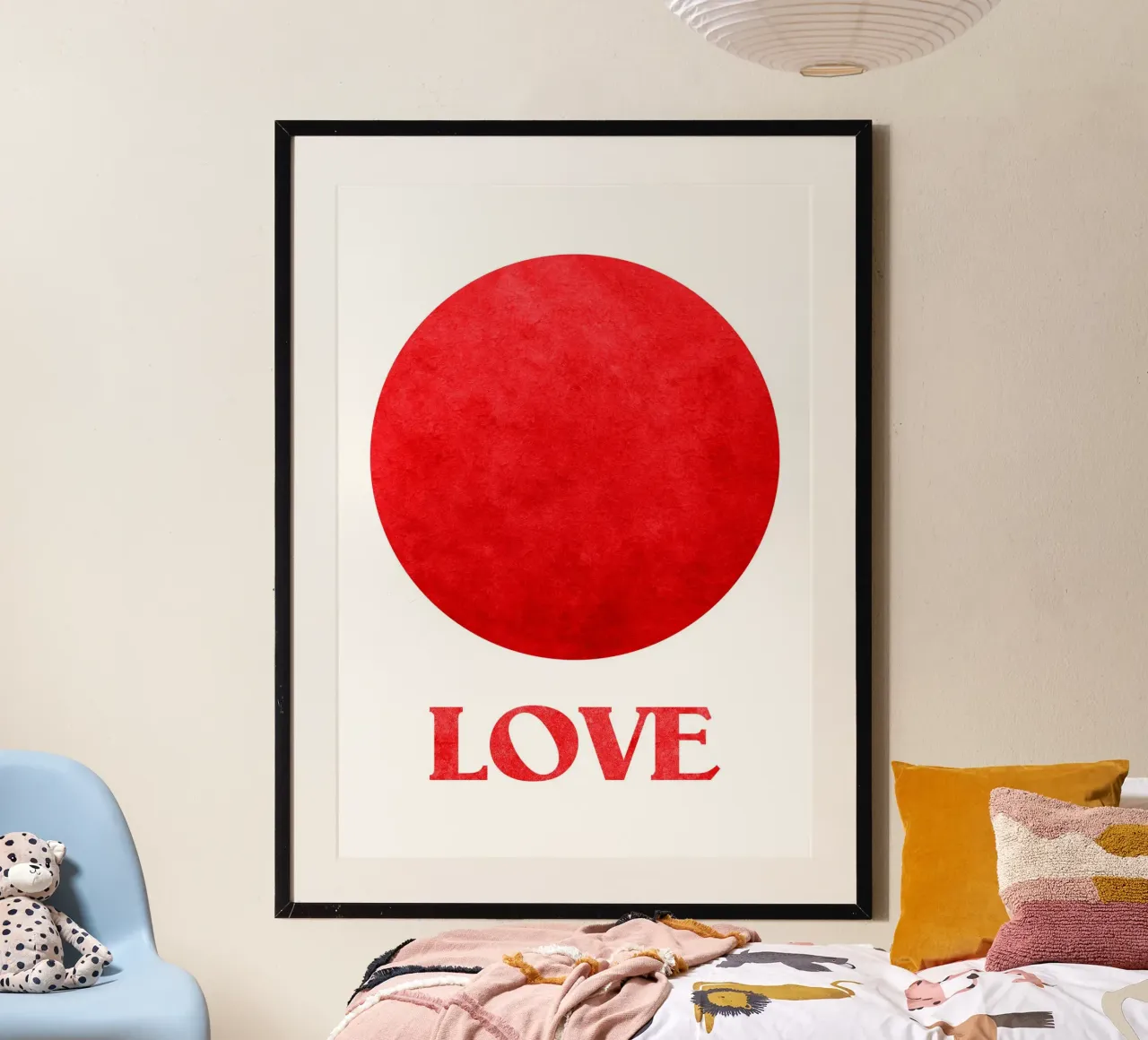 Circle of Love poster con telaio in alluminio da lovely lines