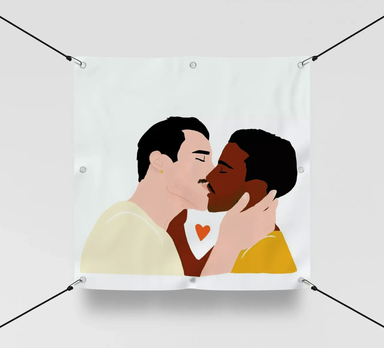 Embrassez qui vous voudrez II telo in pvc da Céleste Wallaert