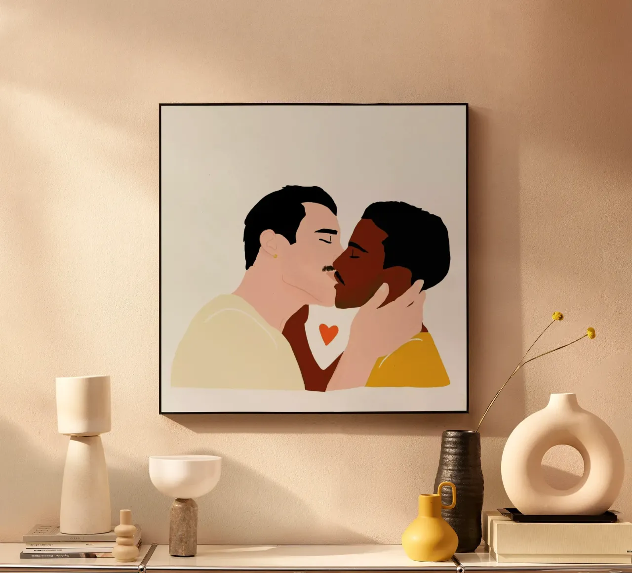 Embrassez qui vous voudrez II plexiglass da Céleste Wallaert