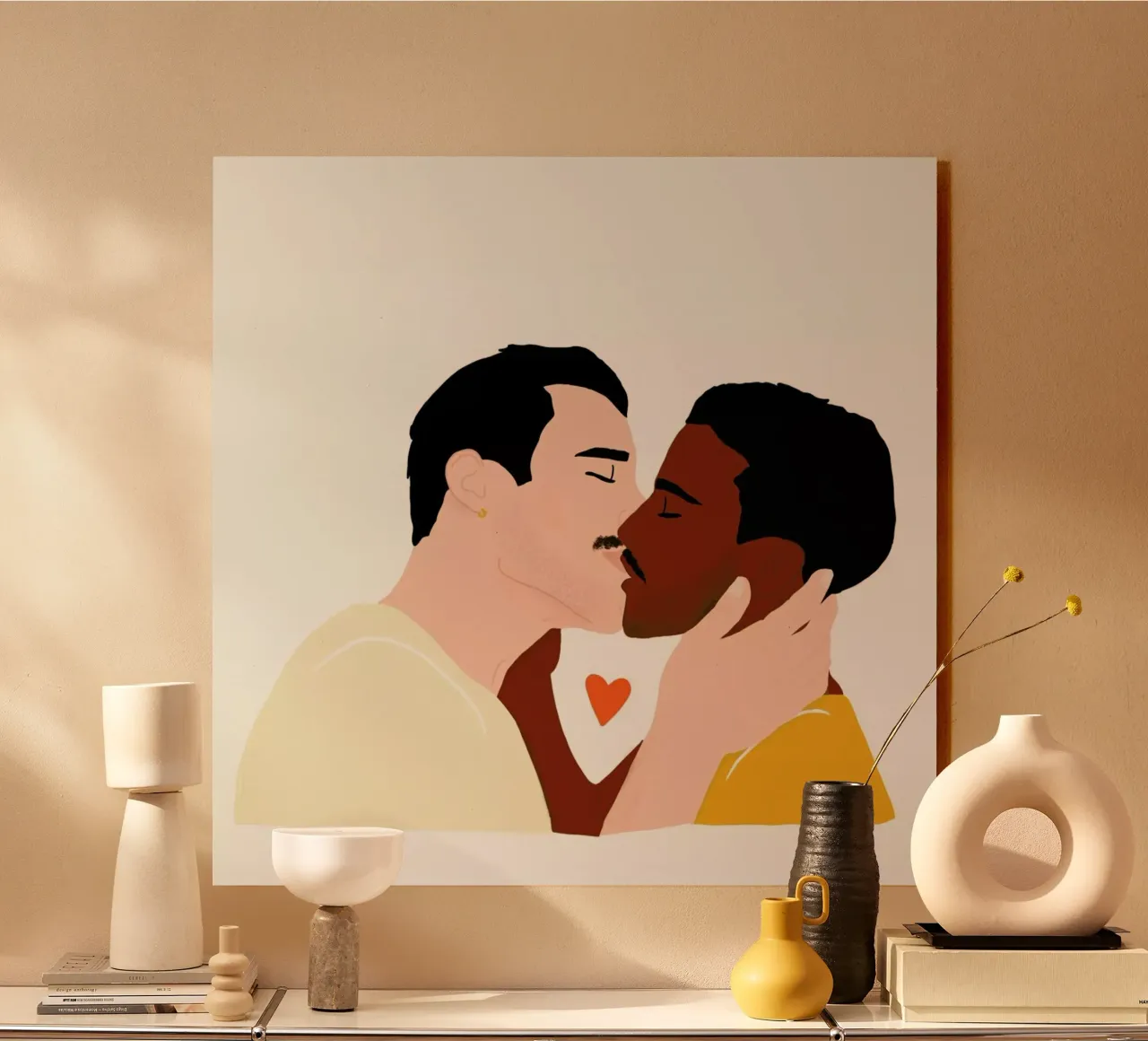 Embrassez qui vous voudrez II plexiglass da Céleste Wallaert