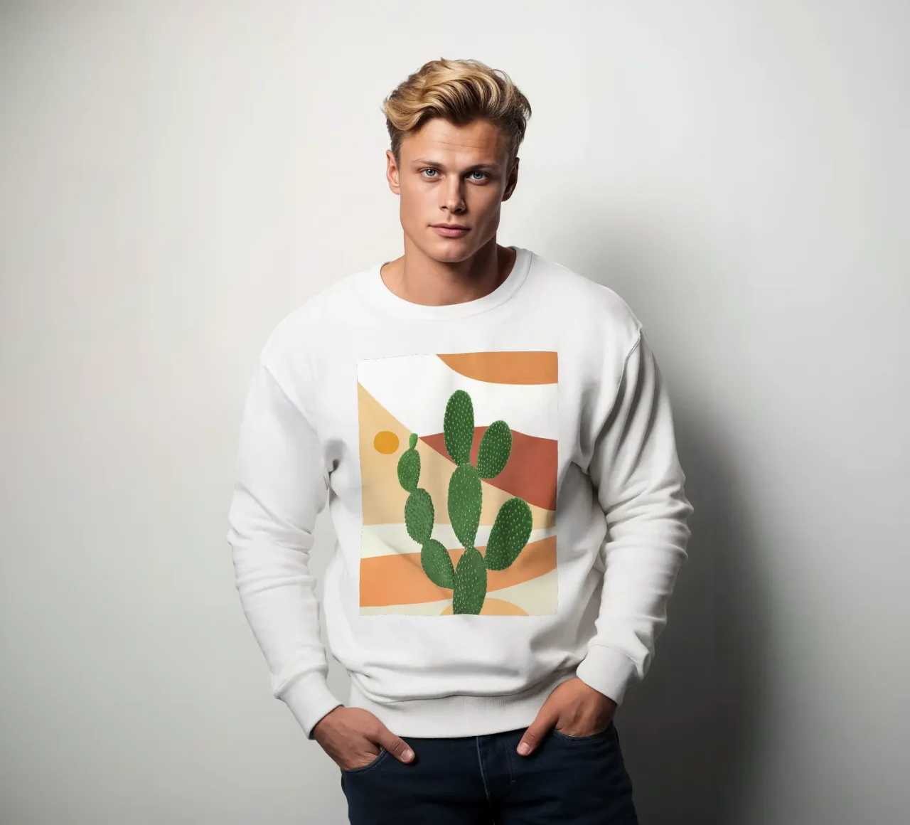 Abstract Cactus II felpa da Flow Line