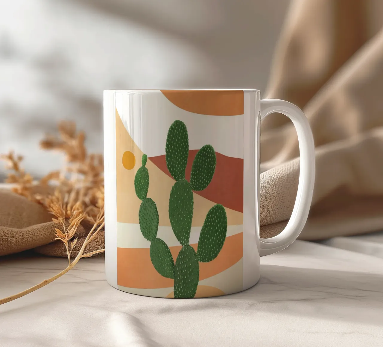 Abstract Cactus II tazza in ceramica da Flow Line