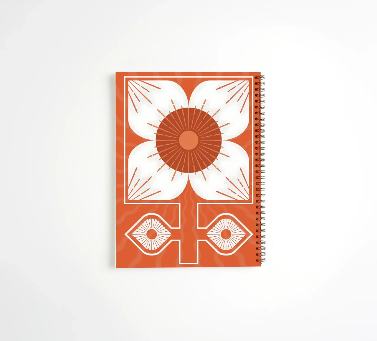 Abstract Retro Flower Design spiral notebook by diedrich