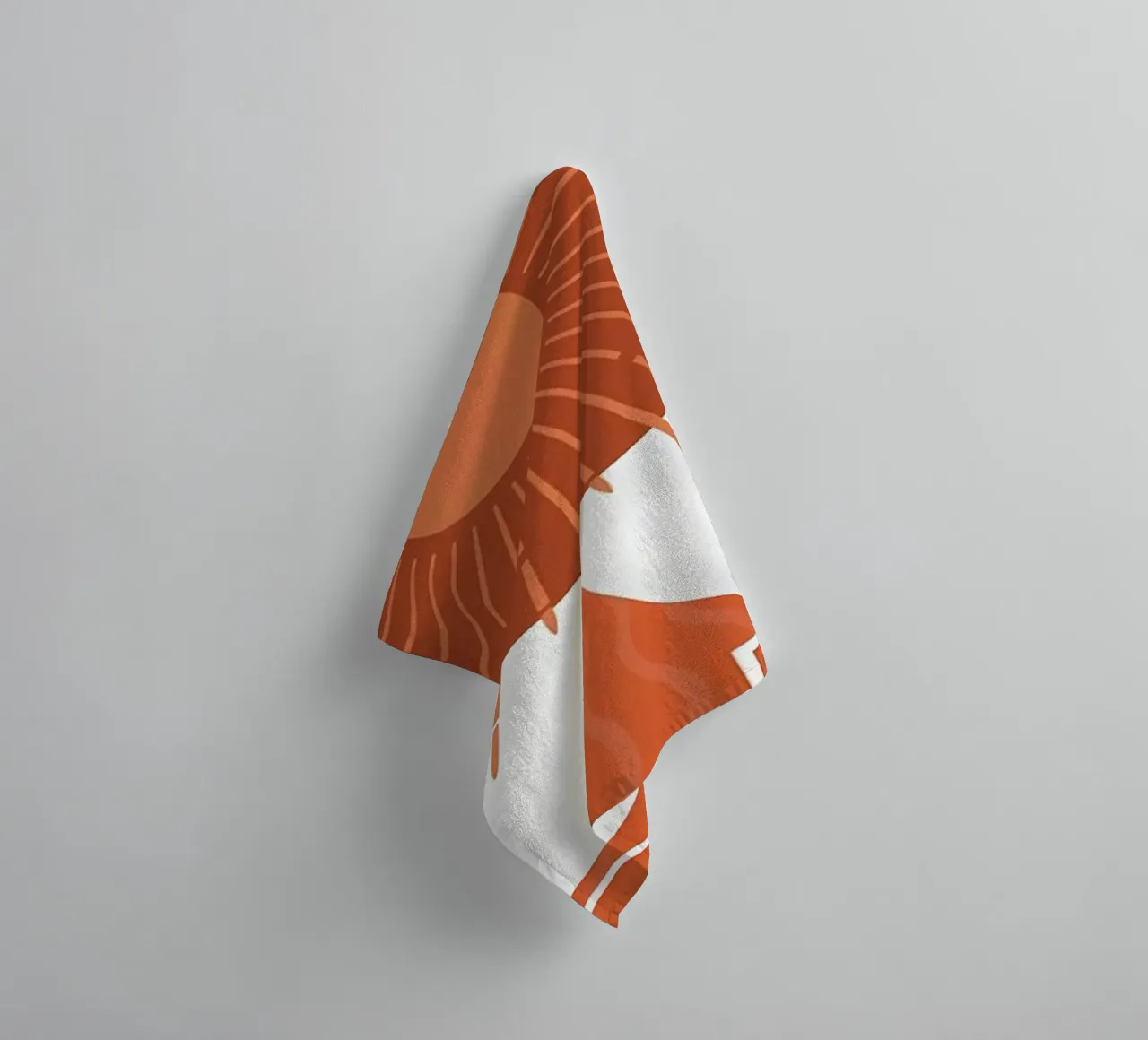 Abstract Retro Flower Design towel by diedrich