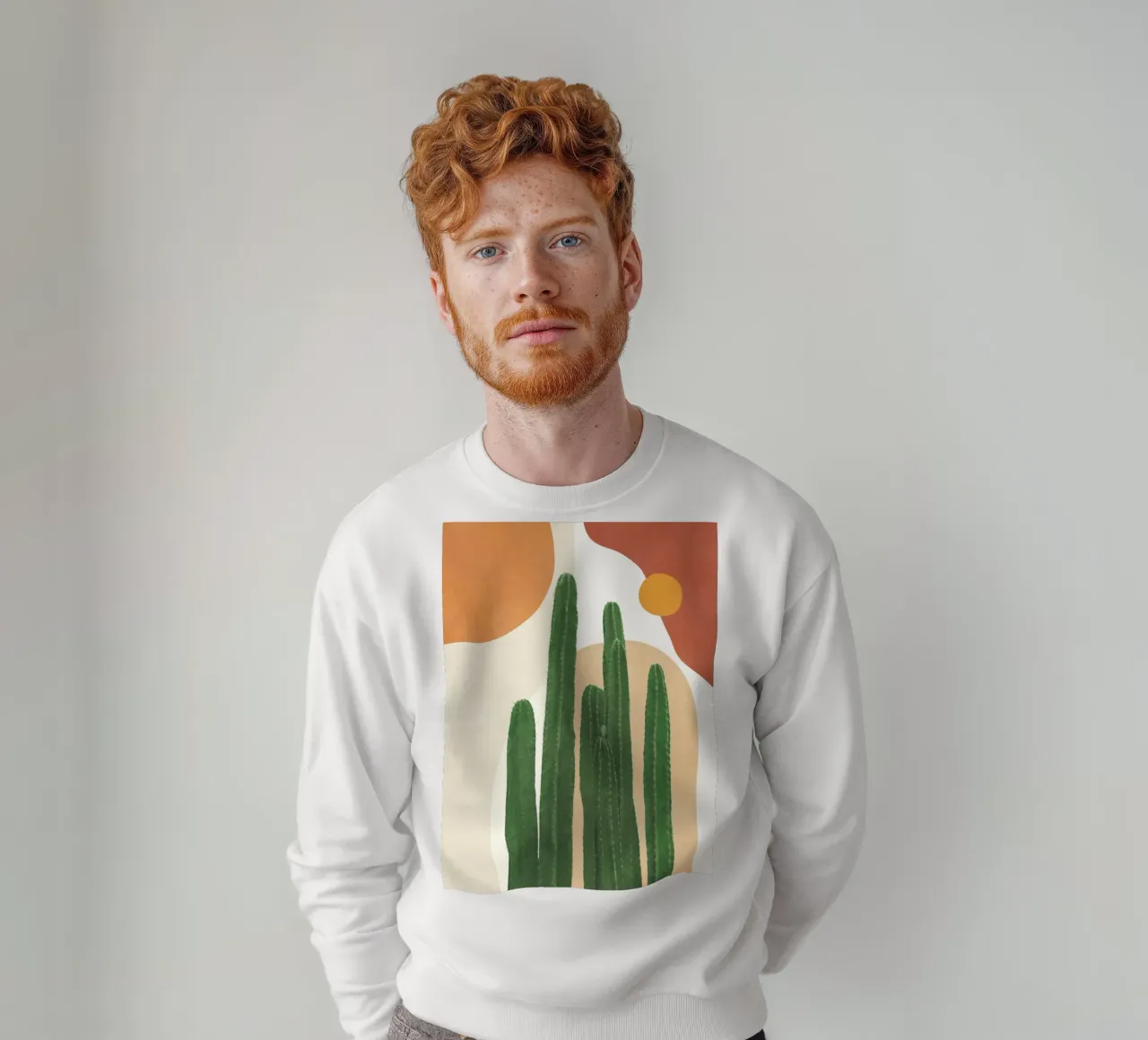 Abstract Cactus I felpa da Flow Line