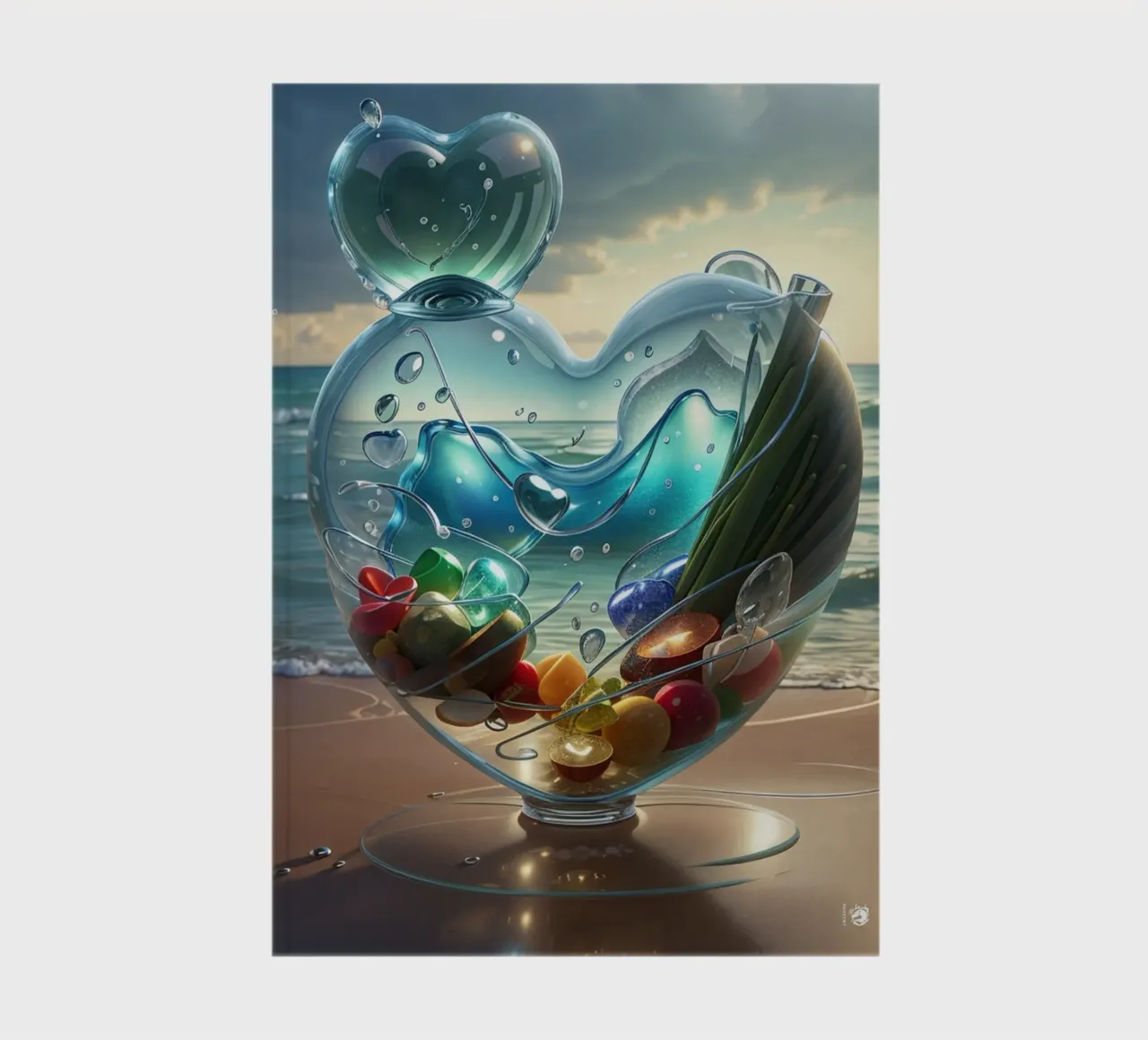 Herz-Meer-Fantasie Notizbuch von LM2KONE