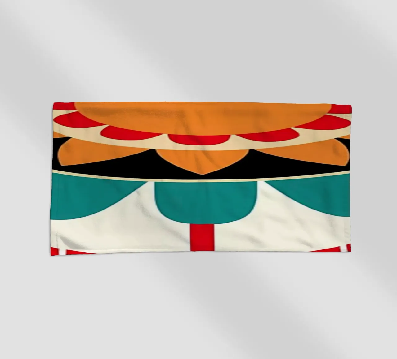 Mid-Century Modern Flower beach towel by diedrich