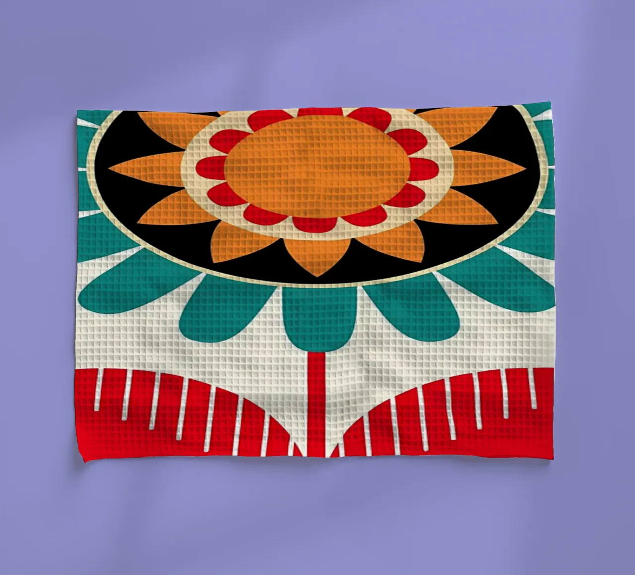 Mid-Century Modern Flower tea towel by diedrich