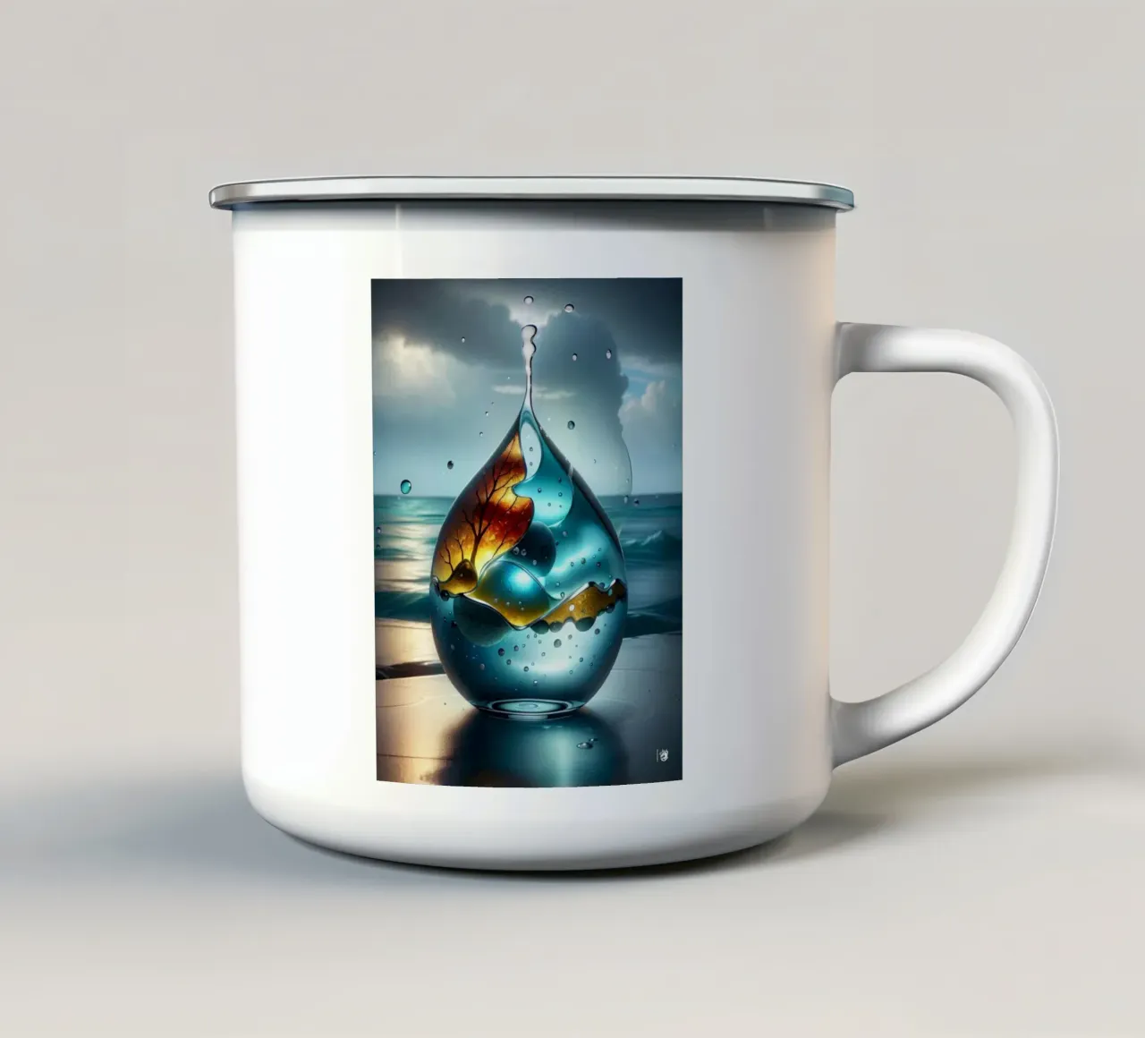 Goutte d'eau Fantaisie tazza in smalto da LM2KONE