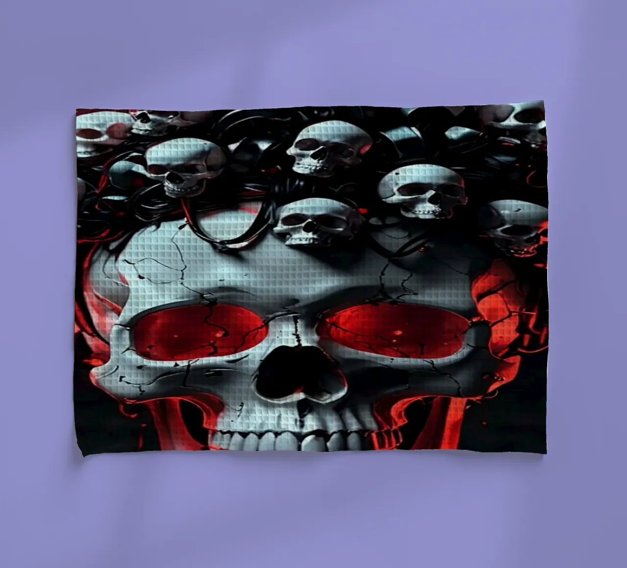 Dark Skull Gothic tea towel by LM2KONE