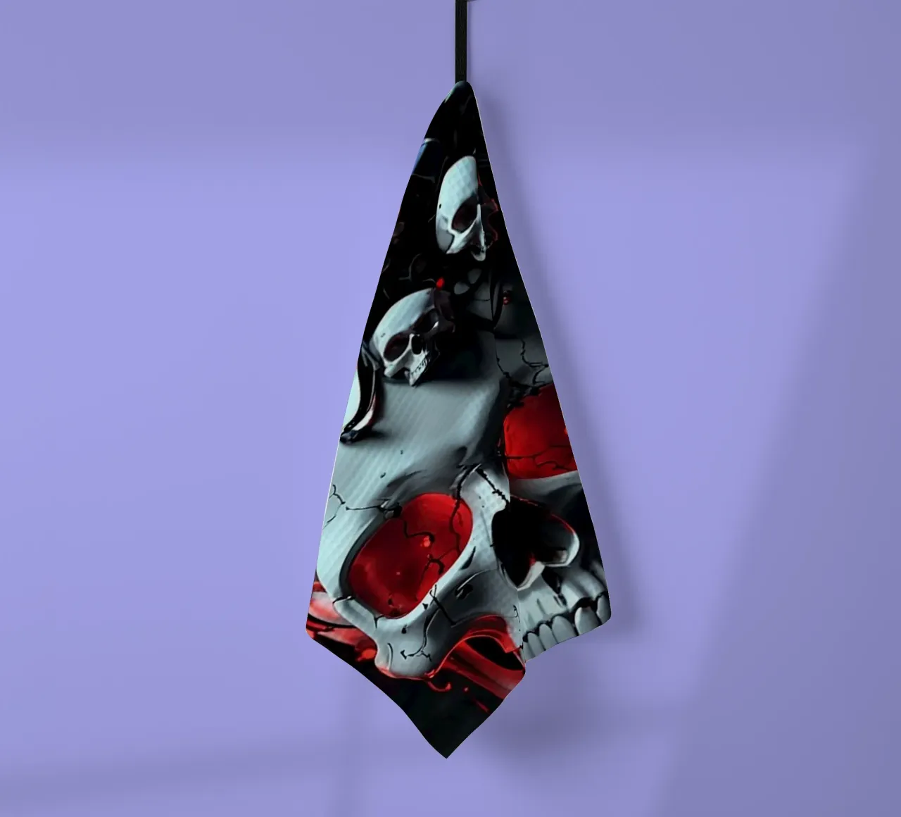 Dark Skull Gothic tea towel by LM2KONE