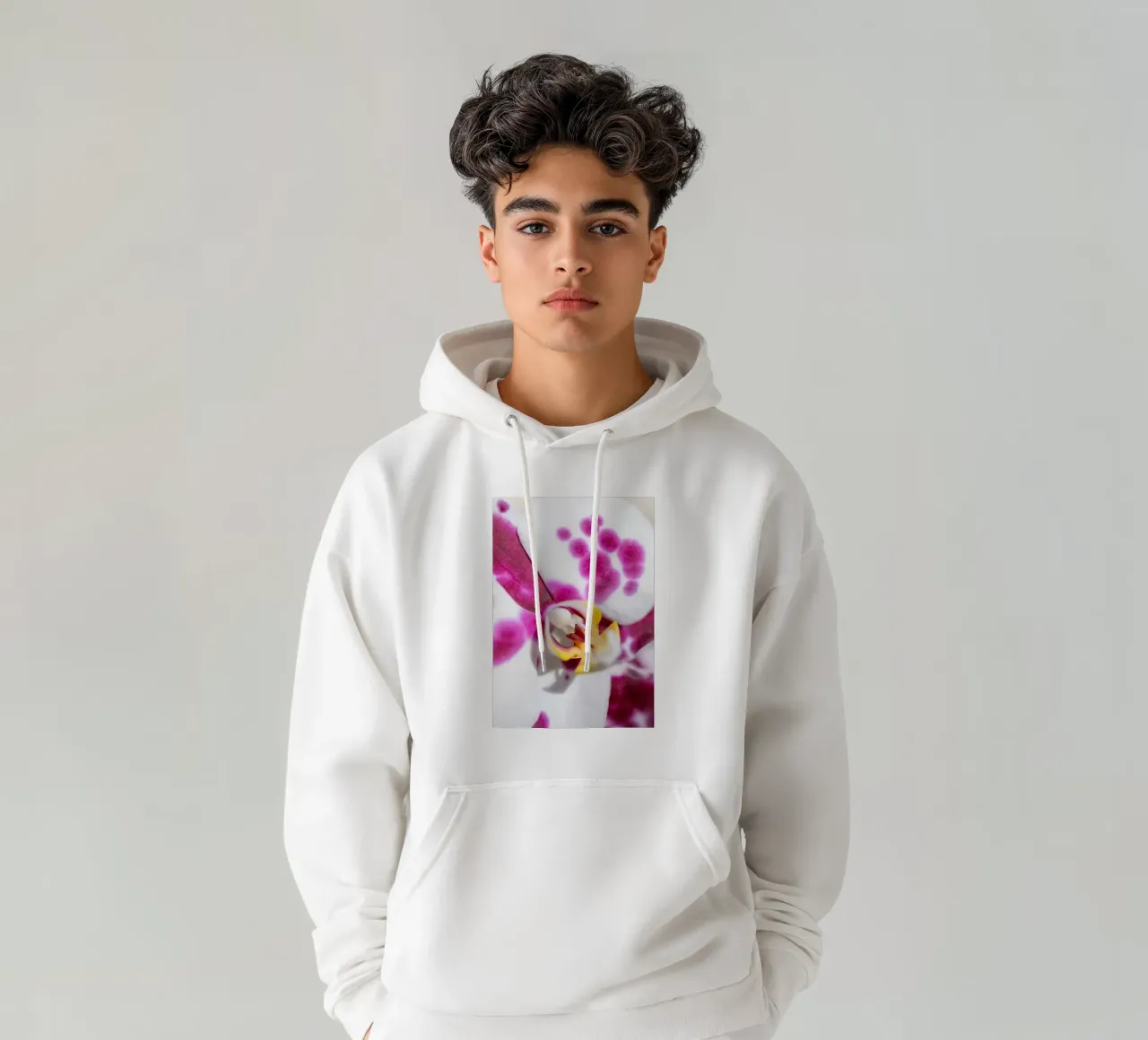 Orchidea #3 felpa con cappuccio da rafael campezato
