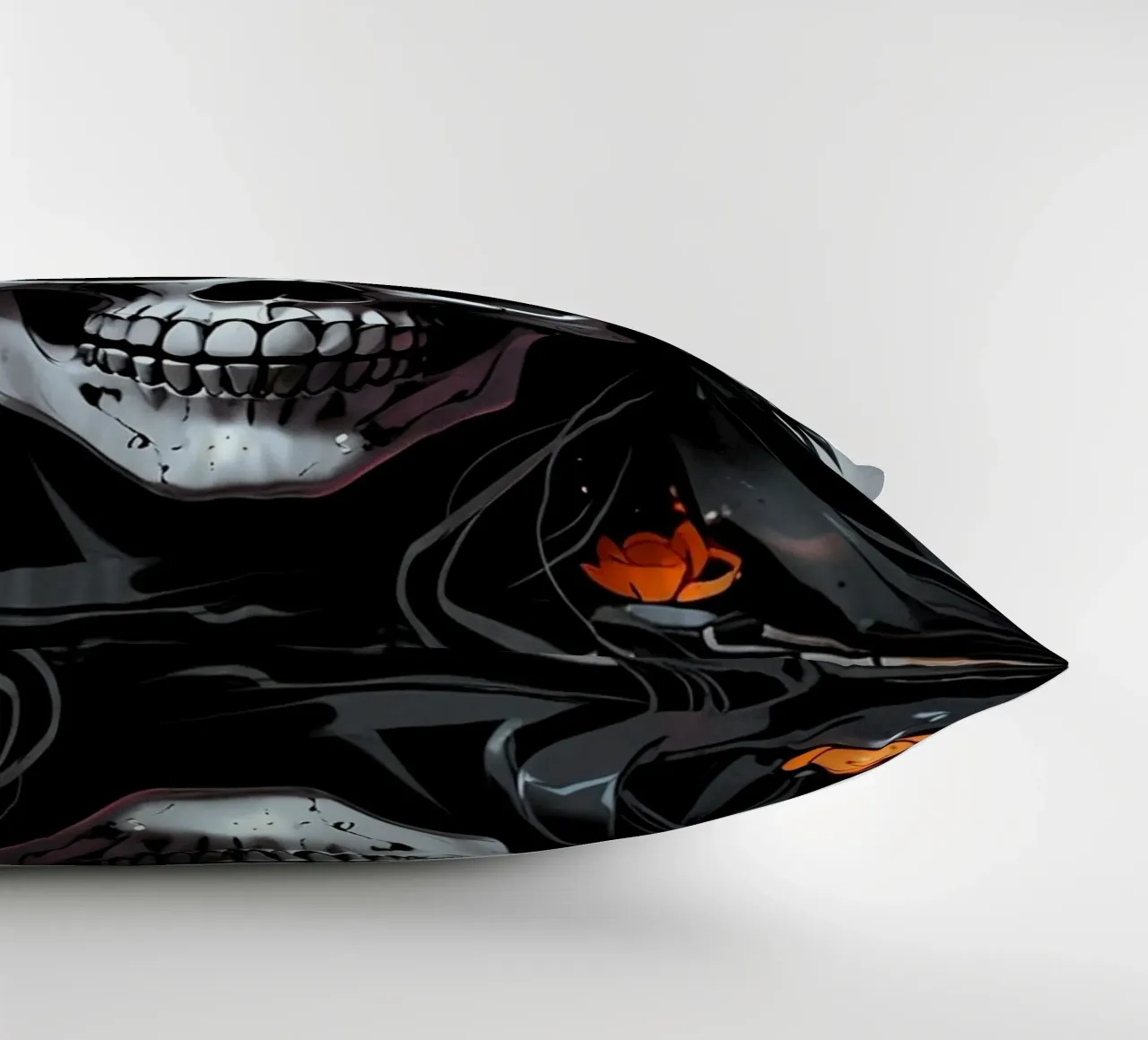 Dark Gothic Skull decorative cushion by LM2KONE