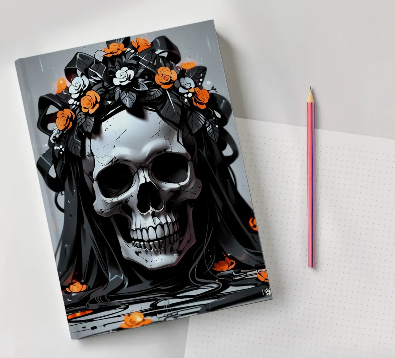 Dark Gothic Skull notebook by LM2KONE