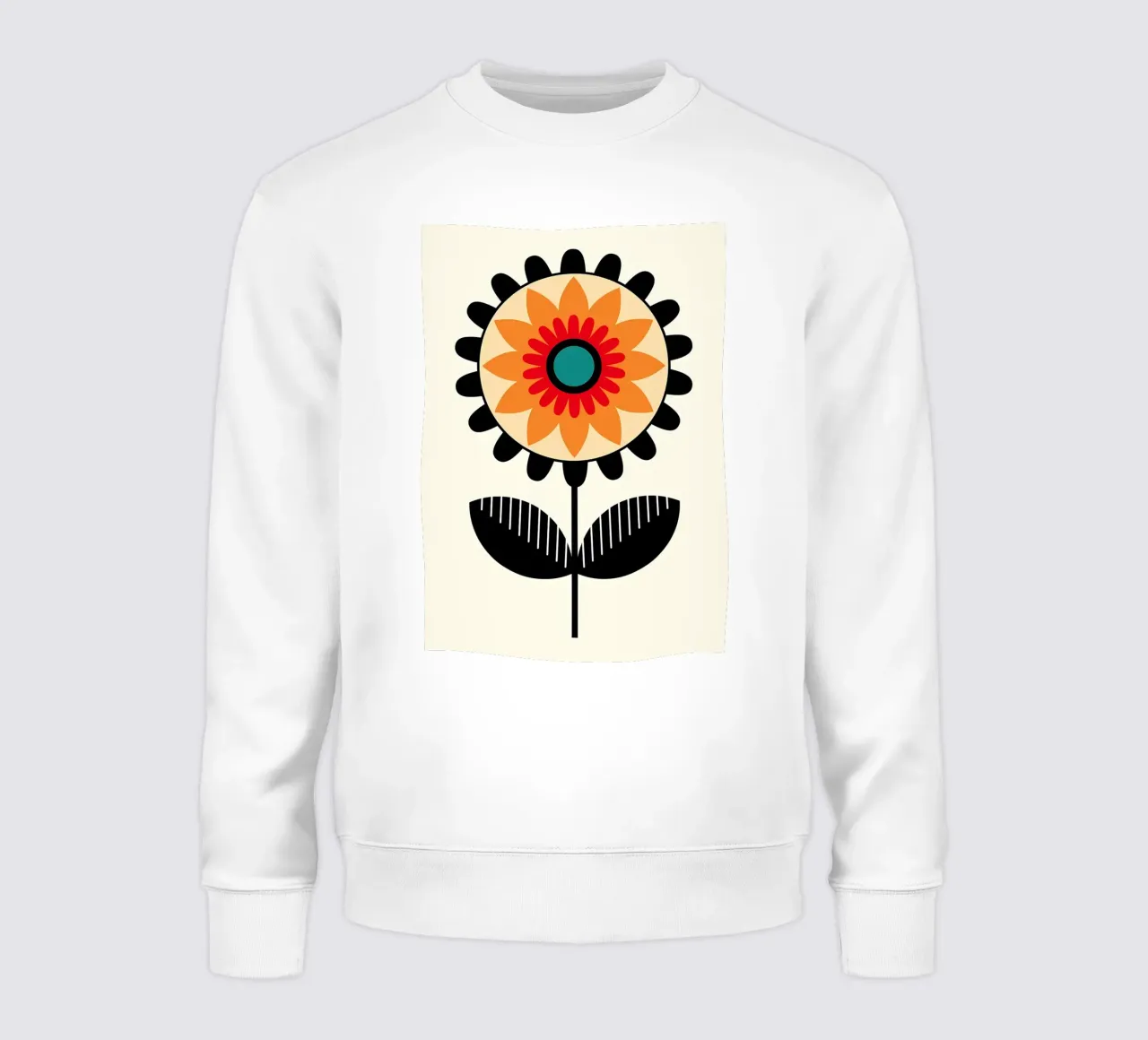 Illustrazione di fiori retrò felpa da diedrich