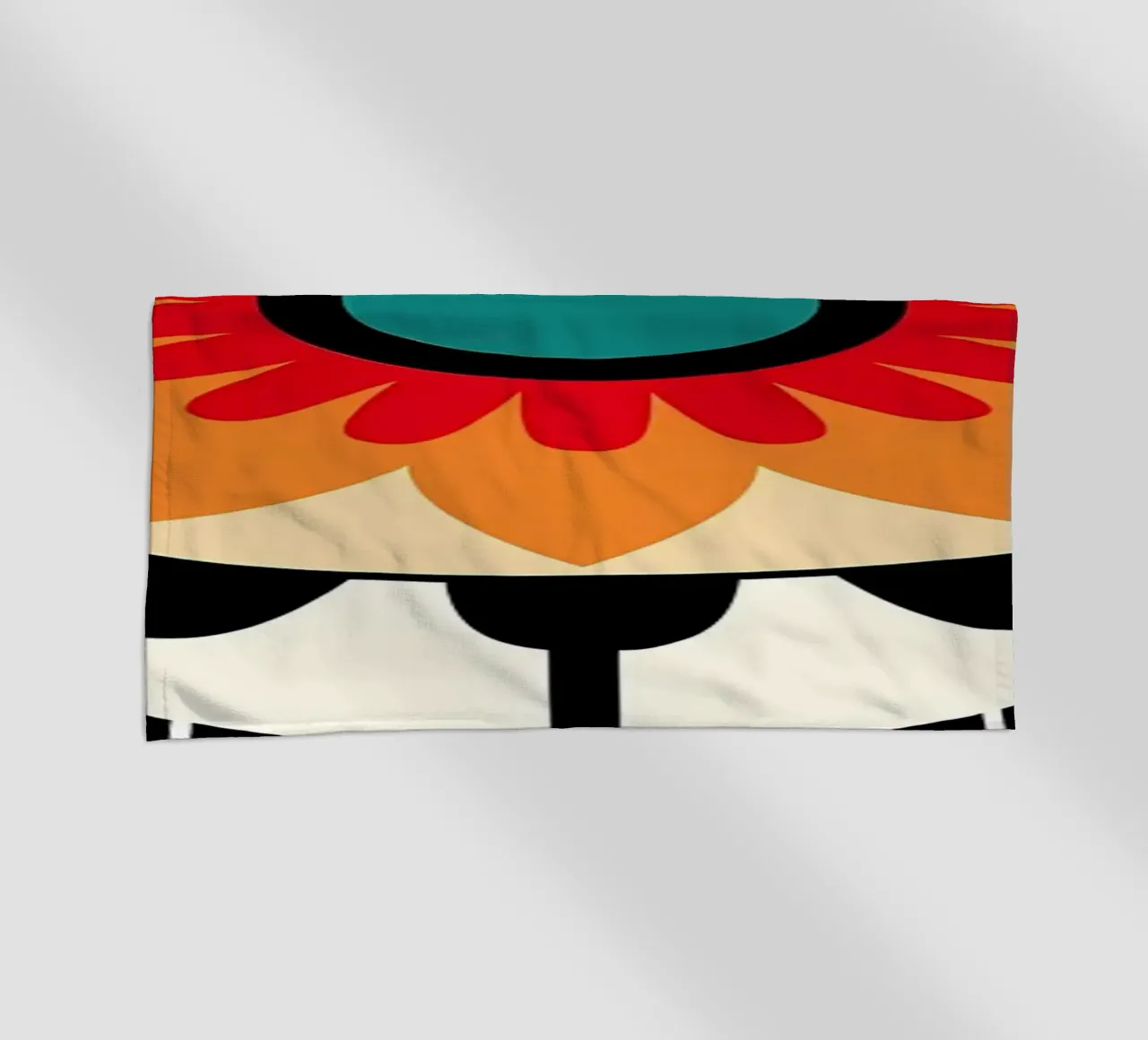 Illustrazione di fiori retrò telo mare da diedrich