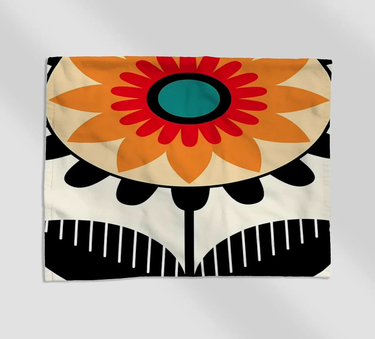 Illustrazione di fiori retrò telo mare da diedrich