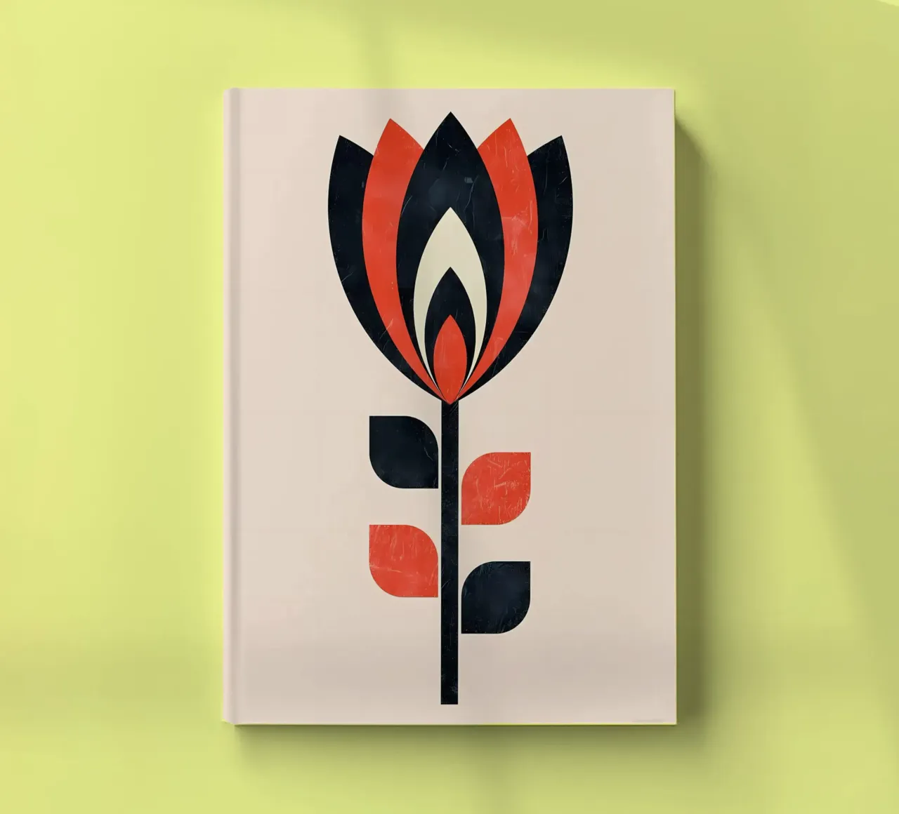 Geometric Flower Art Print notebook by diedrich