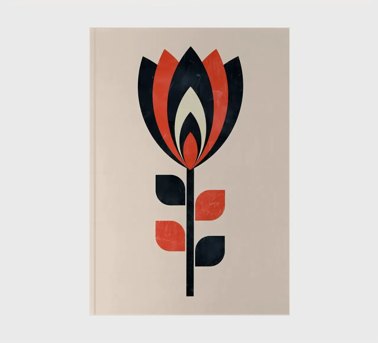 Geometric Flower Art Print notebook by diedrich