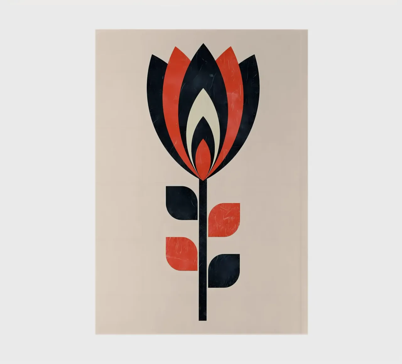 Geometric Flower Art Print notebook by diedrich