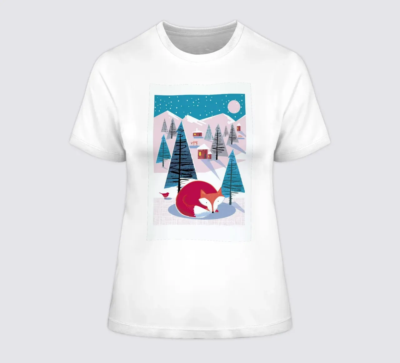 Fox women's fitted t-shirt by Rocket68
